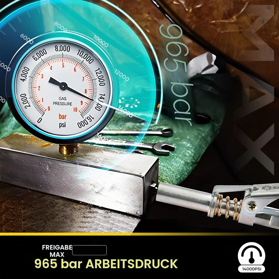 Saker Fettpressenkupplung, kompatibel mit allen Fettpressen, 0,3 cm NPT-Armaturen (geeignet für Durc