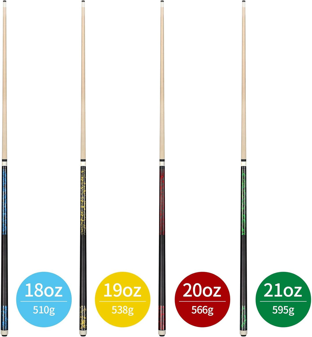 Horse Billard Queue, 58" Billiard Cue Pool Cue Stick 13mm Spitzen für Billard Tisch Sport Set mit 4