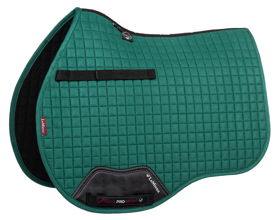 Lemieux Prosport Sattelpolster, Veloursleder, quadratisch L pfau, L pfau