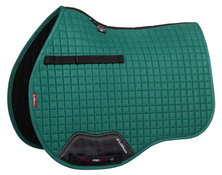 Lemieux Prosport Sattelpolster, Veloursleder, quadratisch L pfau, L pfau