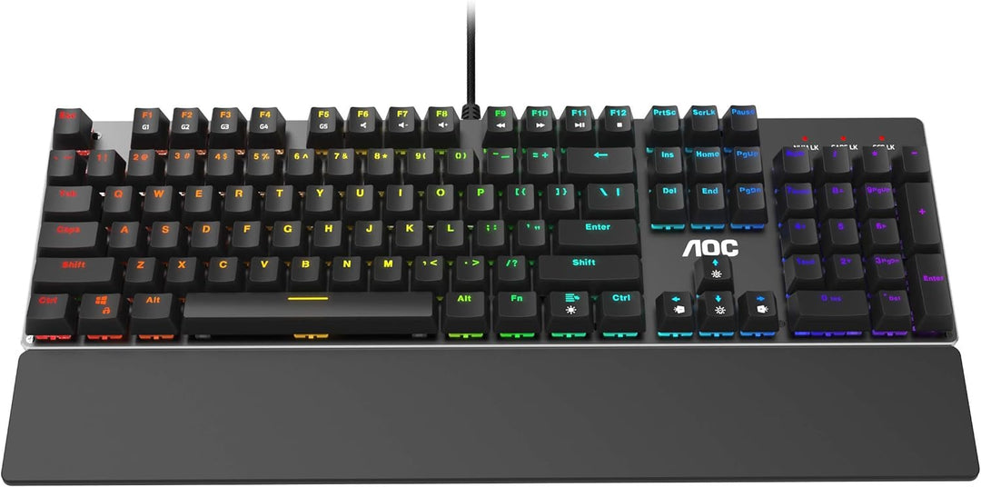 AOC GK500 Gaming Tastatur - Französisches Layout - RGB-Beleuchtung - Anti-Ghosting - AOC G-Tools-Sof