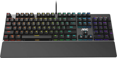 AOC GK500 Gaming Tastatur - Französisches Layout - RGB-Beleuchtung - Anti-Ghosting - AOC G-Tools-Sof