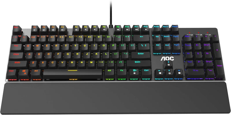 AOC GK500 Gaming Tastatur - Französisches Layout - RGB-Beleuchtung - Anti-Ghosting - AOC G-Tools-Sof
