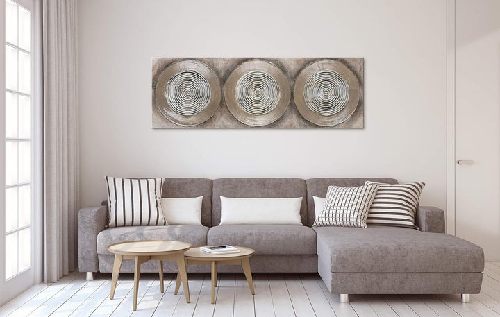 YS-Art Abstrakt Acryl Gemälde auf Leinwand Balance II handgemalt Wandbilder Wohnzimmer modern Wohnde