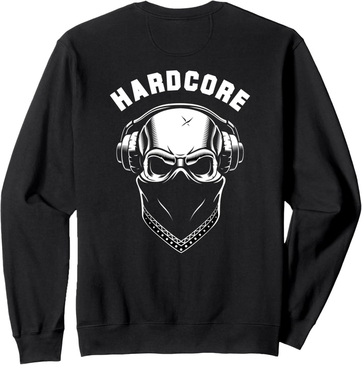 Backprint 200 BPM Hardcore Totenkopf - Druck auf Rücken Sweatshirt