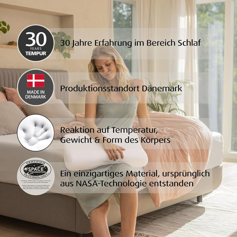 TEMPUR Millennium Kopfkissen Memory Foam, ergonomisches Nackenstützkissen für Rücken- und Seitenschl