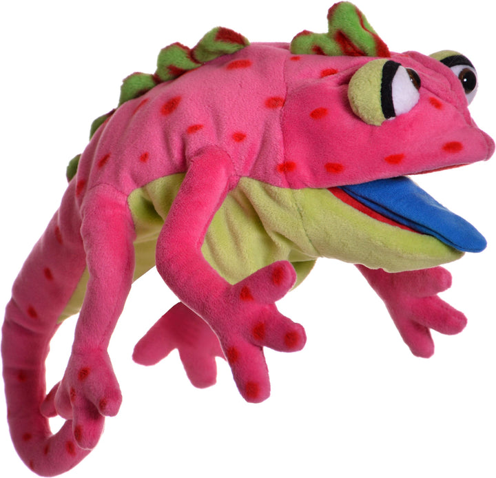 Living Puppets Wilhelminchen Chamäleon, Handpuppe aus hochwertigen Materialien in tollen Farben, Grö