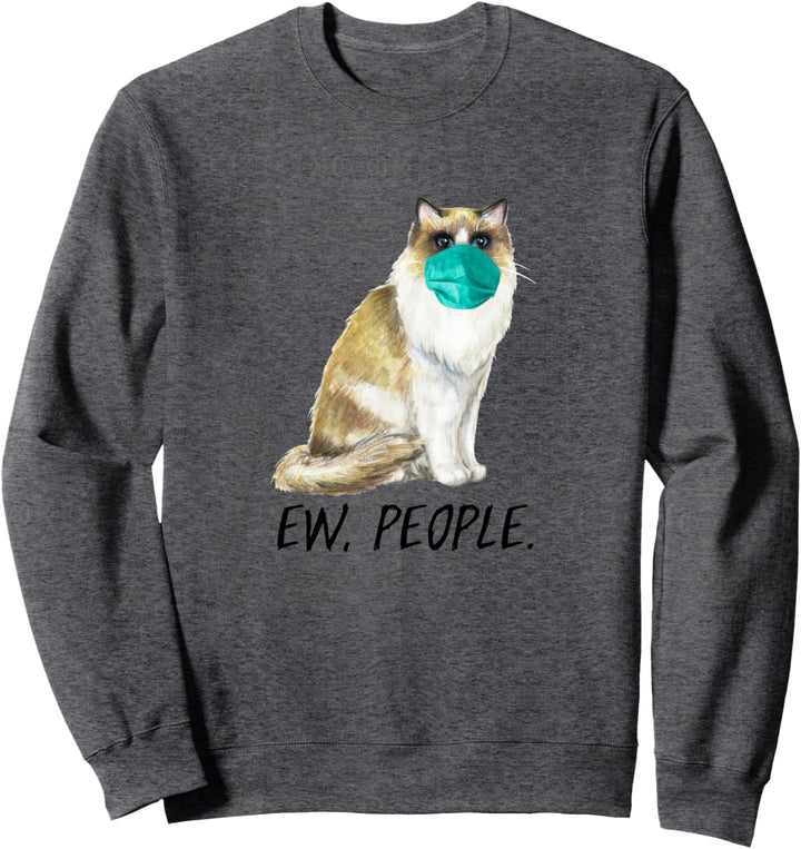 RAGDOLL Katze mit Gesichtsmaske Mundschutz Sweatshirt