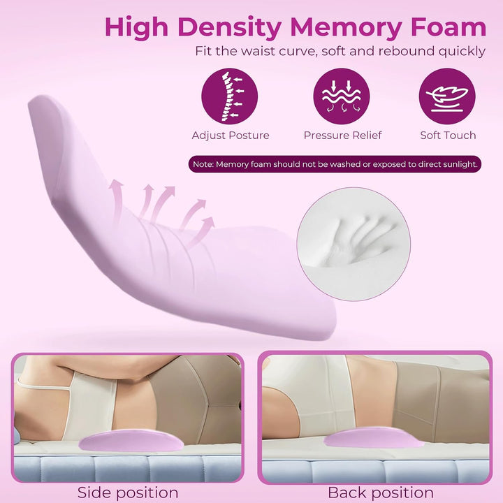Orthopädisches Lendenkissen aus Memory-Schaum, Ergonomische Rücken- &amp; Lordosenstütze, Rückenstützkis
