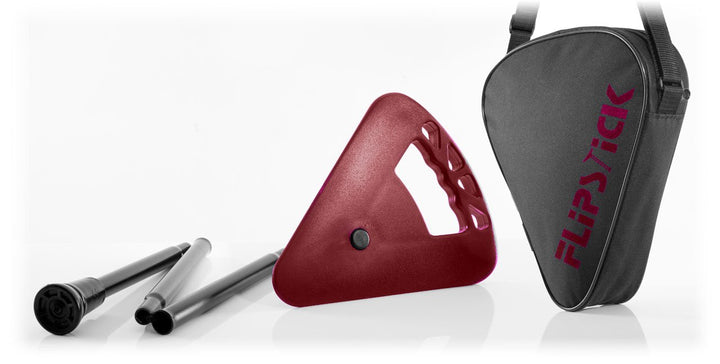 Flipstick Sitzstock faltbar kurz rot, rot