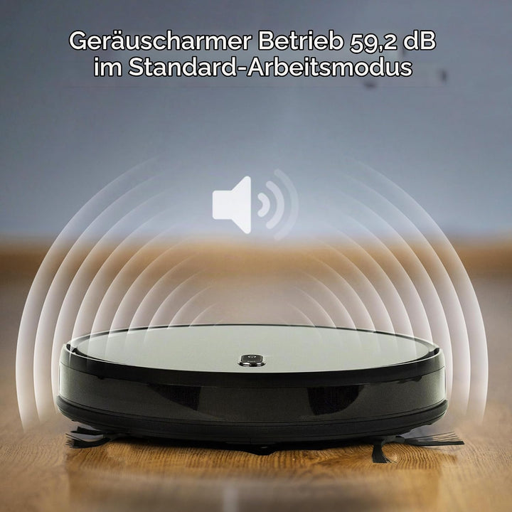Venga! Saugroboter mit Wischfunktion, Einfach zu Bedienen, 6 Reinigungsmodi, Leise, Schwarz, VG RVC