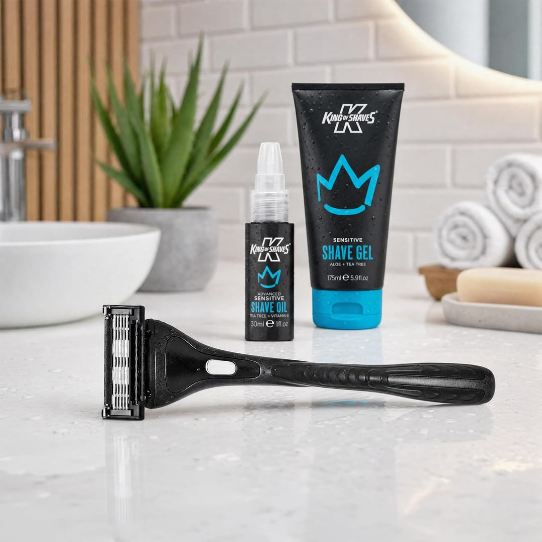 King of Shaves 5-Blade Razor with Precision Trimmer 12-Cartridges - NO Razor Handle NOT Compatible w