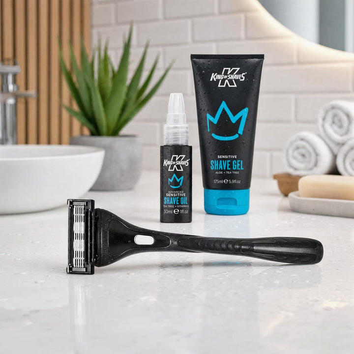 King of Shaves 5-Blade Razor with Precision Trimmer 12-Cartridges - NO Razor Handle NOT Compatible w