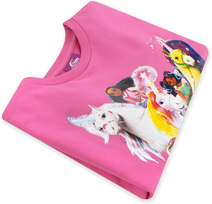 Einhorn Akademie Pullover | Einhorn Pullover Mädchen | Kinder Sweatshirt Mädchen 152 Rosa, 152 Rosa