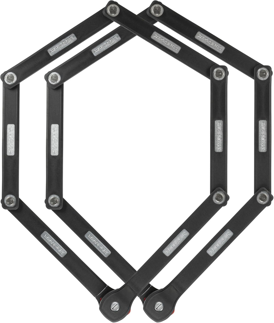 TRELOCK 2x FS 480/100 COPS X-Press TWIN – Set mit 2 Faltschlössern – Länge 100 cm – Sicherheitsstufe