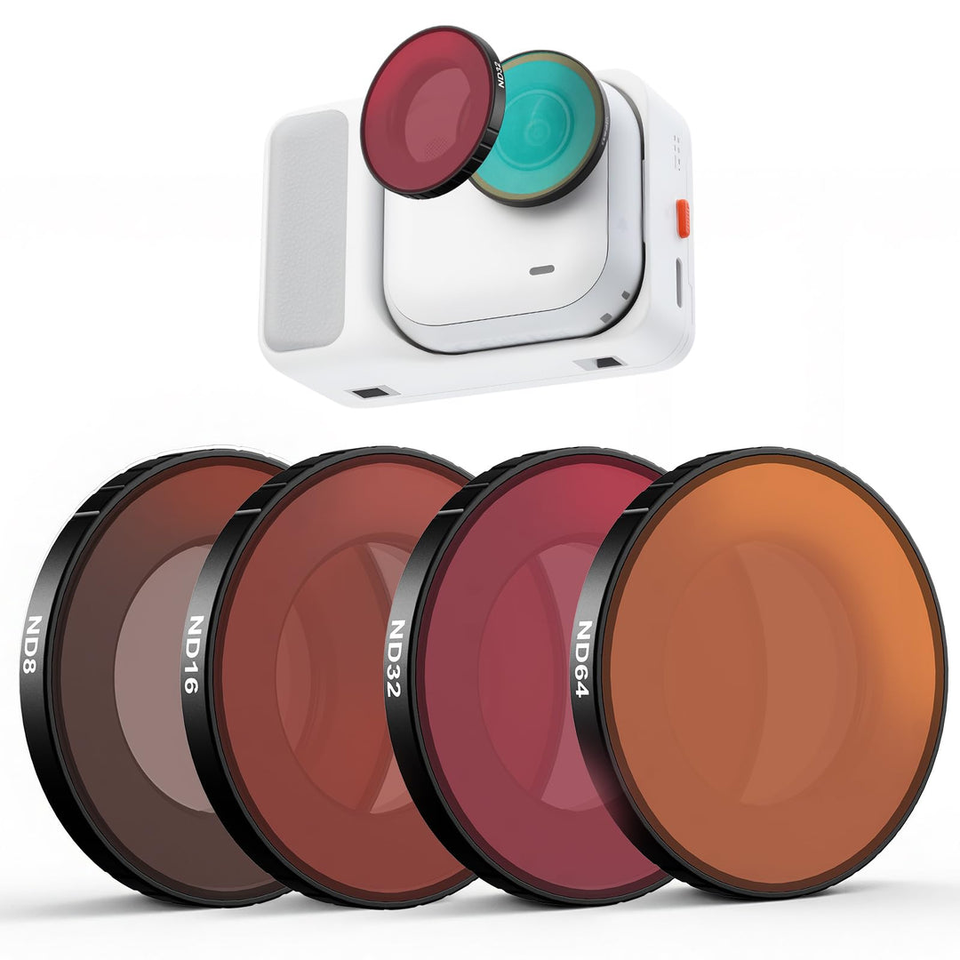 Haoge Objektiv-ND-Filter-Set für Insta360 GO Ultra-Kamera-Zubehör, ND8, ND16, ND32, ND64, 4 Stück, L