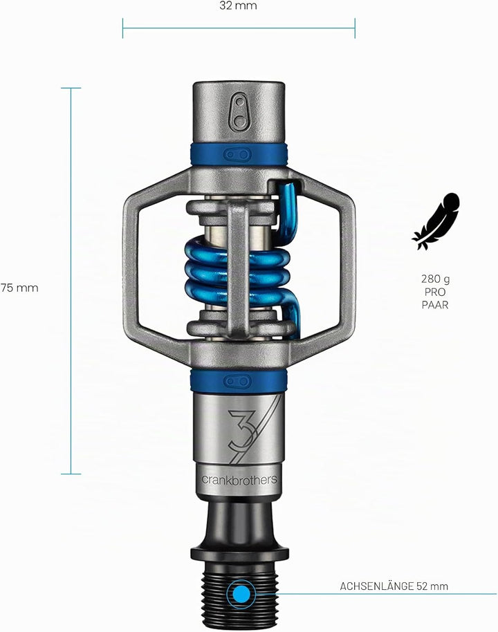 Crank Brothers Pedale CRANKBROTHERS Egg Beater 3 BLAU, BLAU