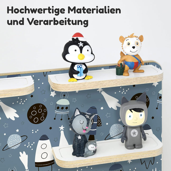 stadtecken Holzregal für Musikbox – Passend für Toniebox & ca. 30 Tonies | Perfekte Aufbewahrung für