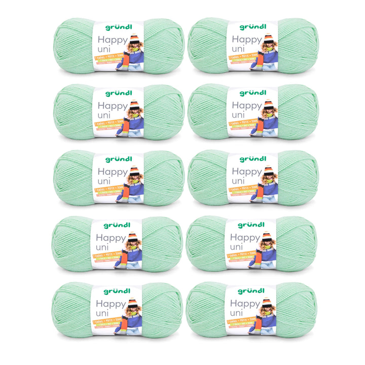 Gründl Happy uni (Strick- und Häkelgarn mit wollartigem Charakter aus 100% Polyacryl, Anti-Pilling,