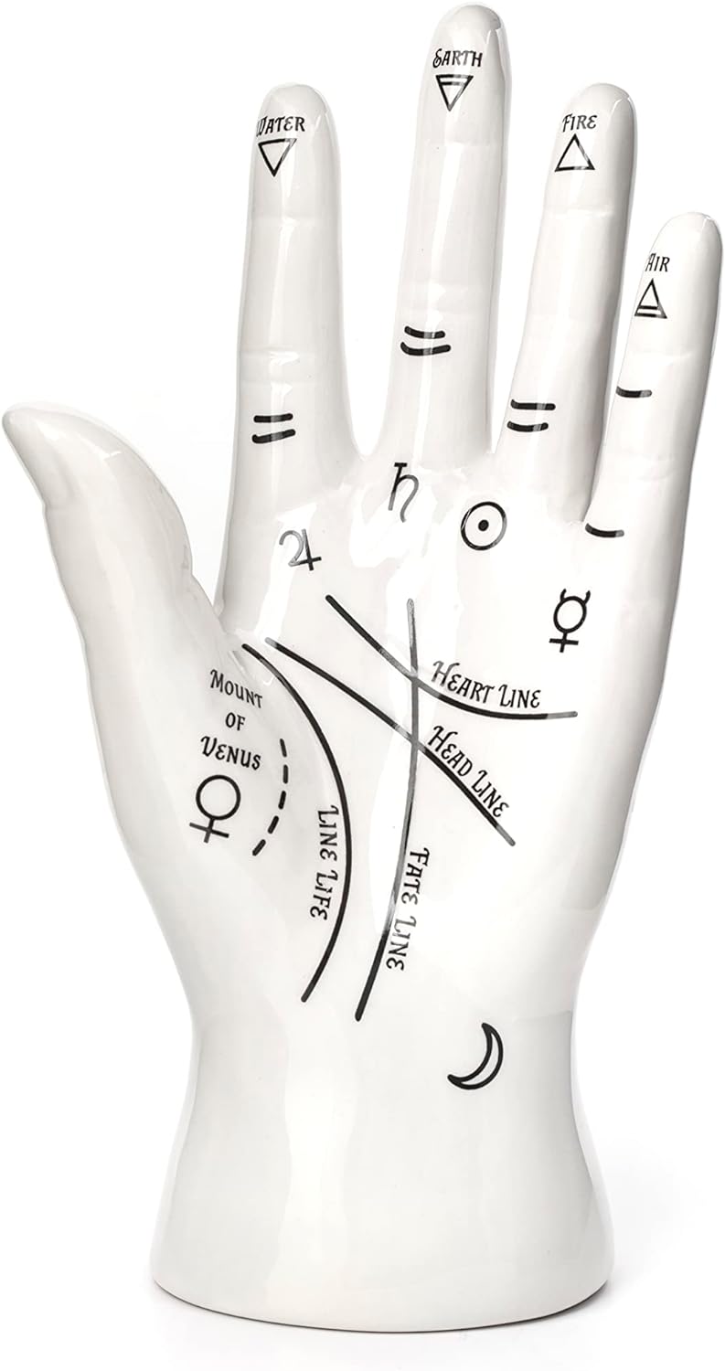 KIKKERLAND JK17 Palm Reader Schmuckständer, Weiss