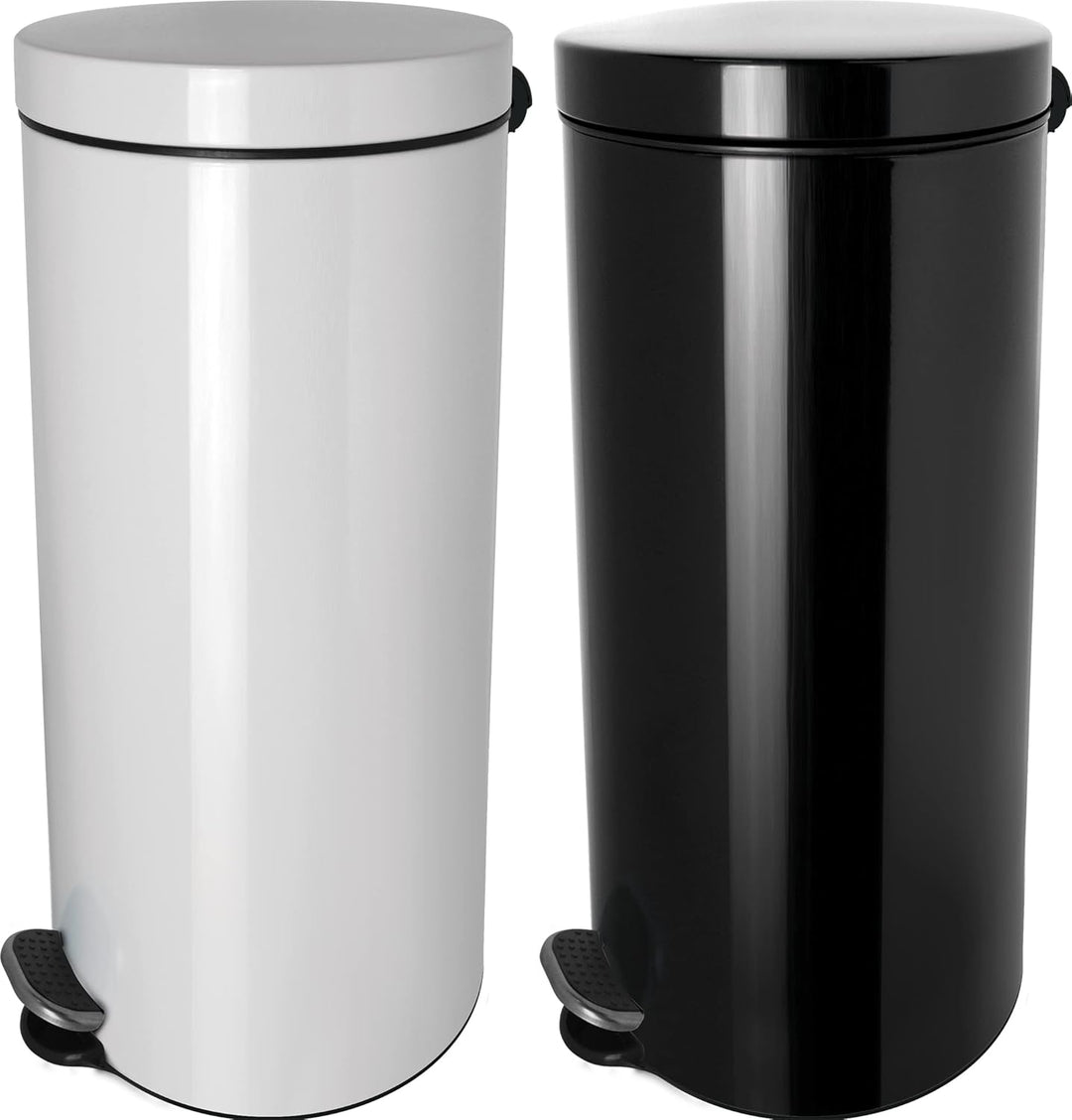 Helit H2404395 - Silberionen-Tretabfallbehälter, „the knight“, 30 Liter, schwarz 30 Liter schwarz, 3