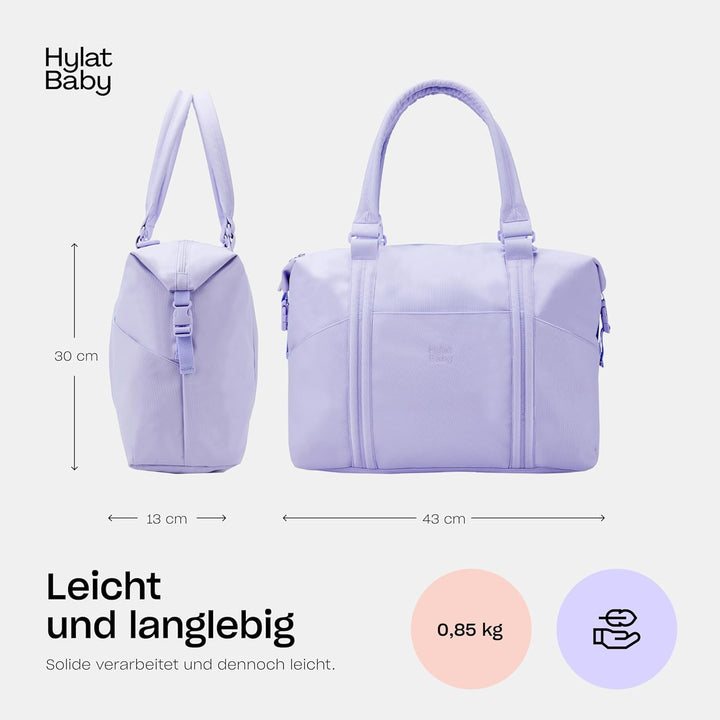 Hylat Baby Wickeltasche mit Wickelunterlage und Baumwolltasche - moderne Tasche für Windeln und Kind