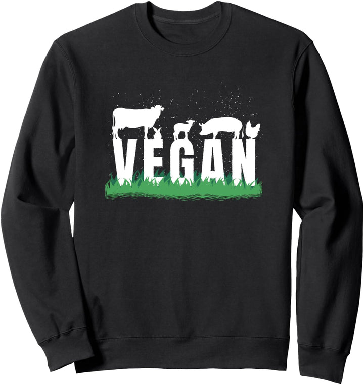 Veggie Vegan Kuh Schwein Sweatshirt
