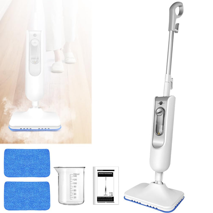 Dampfreiniger 1500W Dampfbesen Reiniger Dampf Mop Boden&Hand-dampfreiniger entfernt bis zu 99,9% der