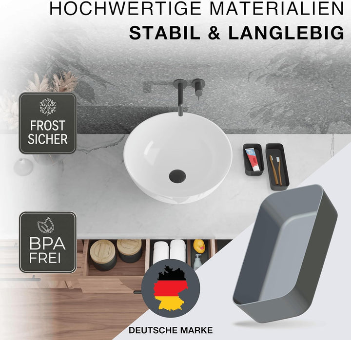 VMbathrooms Schubladen Organizer Set für jeden Bedarf | Praktische Schreibtisch Sortierboxen | Schub
