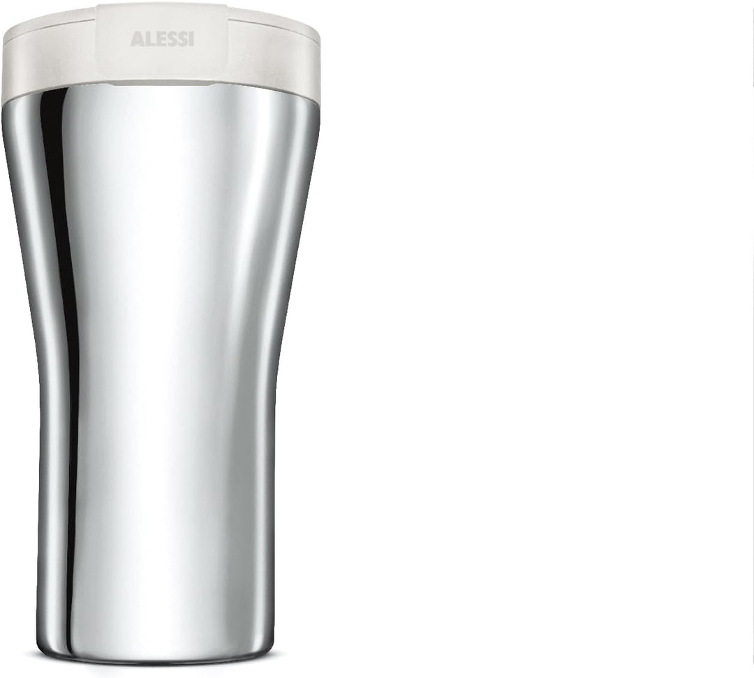Alessi GIA24 W Travel Mug, Stainless Steel, weiss, Weiss