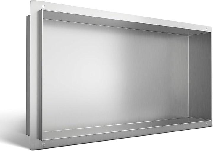 Balneo Wall-Box NO Rim - Chrom Nische Edelstahl - Verchromt Wandnische Dusche - Wasserdicht - Flexib