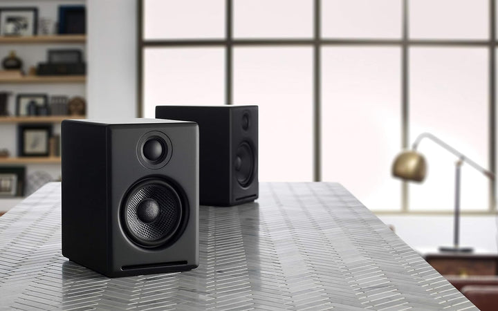 Audioengine A2+ 60W Aktiver Desktop-Lautsprecher | Integrierter DAC & Analogverstärker | Direkter US