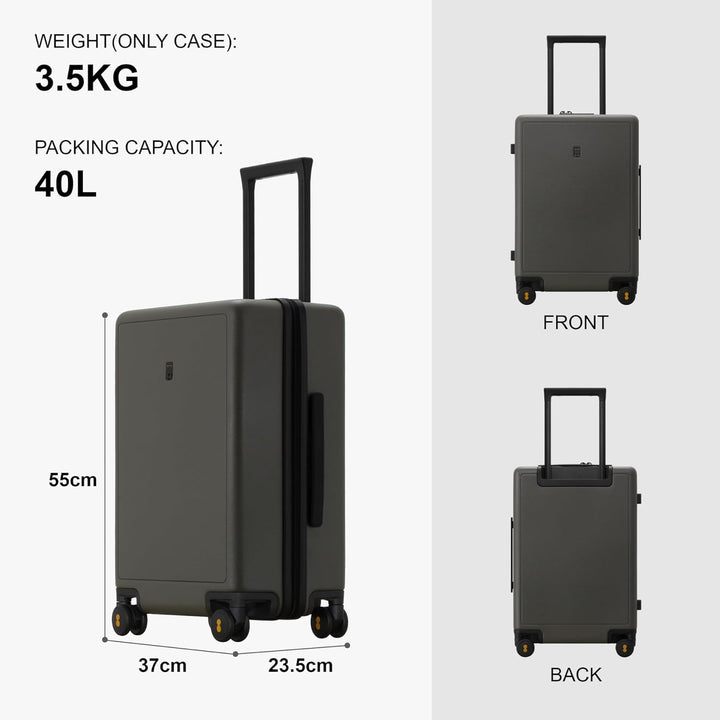 LEVEL8 Koffer Trolleys, handgepäck Leichtgewicht 100% PC, TSA Zahlenschloss Elegance Matte Design 8