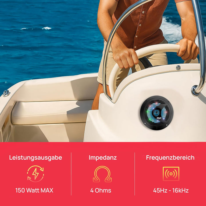 Pyle Outdoor Lautsprecher Boxen– Outdoor Speaker– Outdoor Box Wasserdicht 150W, 2-Wege Lautsprecher