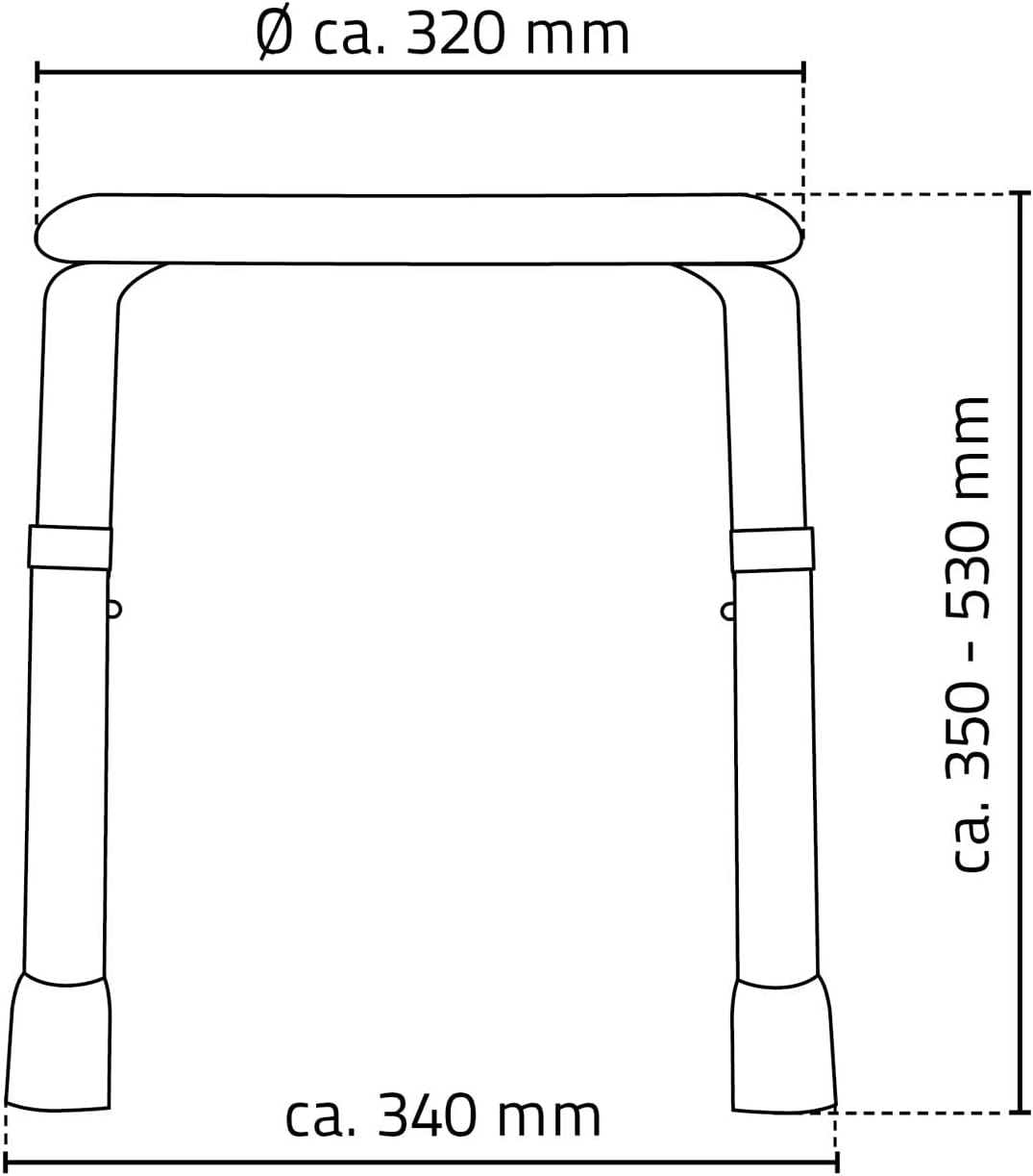 RIDDER Bad-Hocker Ted, höhenverstellbar weiss, Weiss