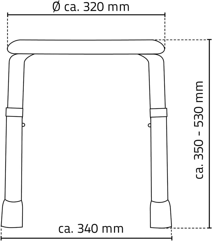RIDDER Bad-Hocker Ted, höhenverstellbar weiss, Weiss