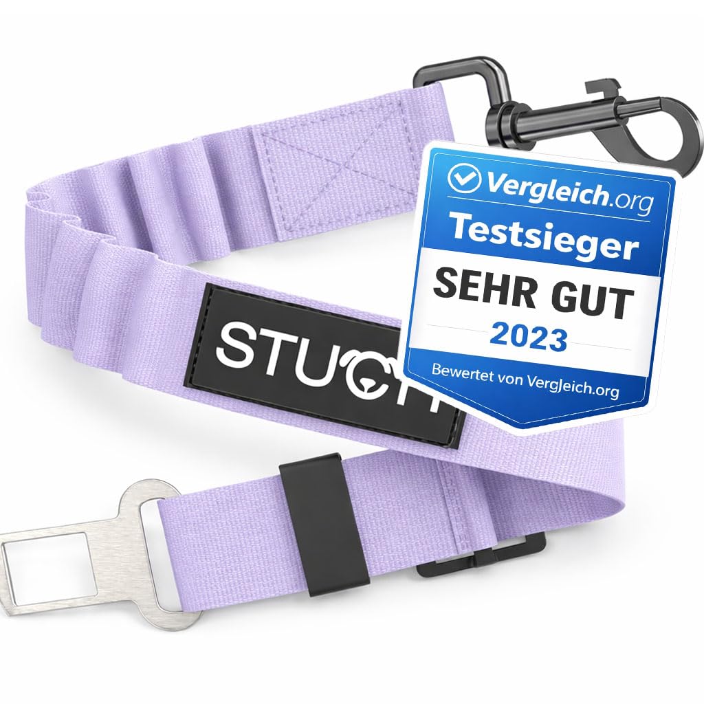 STUCH Universeller Bungee Sicherheitsgurt für Hunde & Katzen - Passend für alle Hunderassen & Autoty