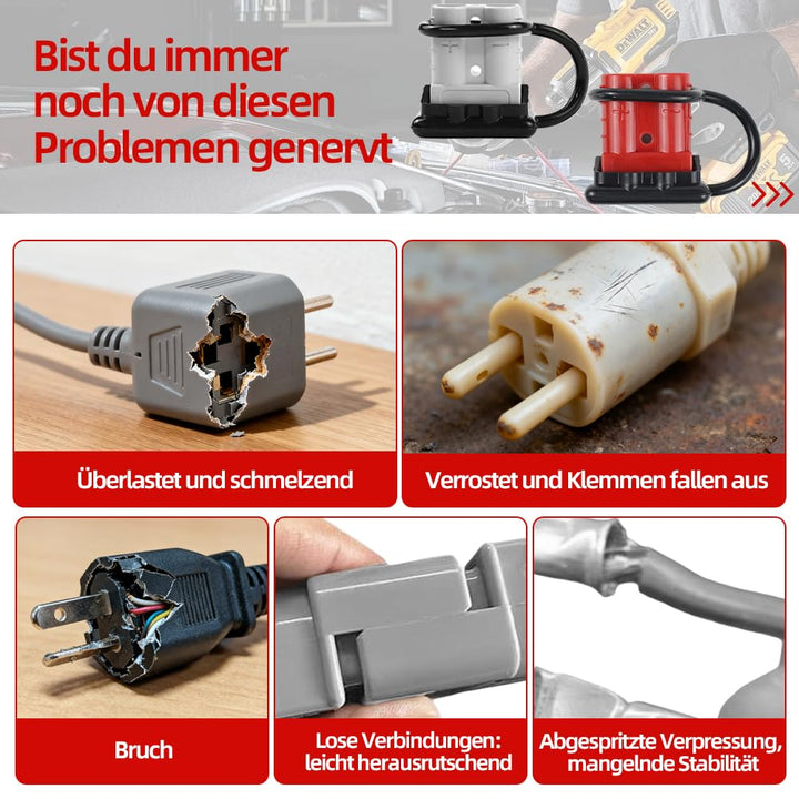 12 Stück Anderson Stecker 50A 600V, Batterie Schnelltrennstecker, Hochstromstecker 50A für Auto, Woh