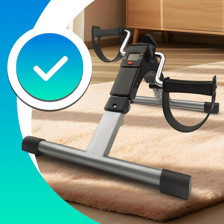 Retoo Pedaltrainer Mini Heimtrainer für Senioren – Leiser Arm- & Beintrainer mit LCD-Display, Einste