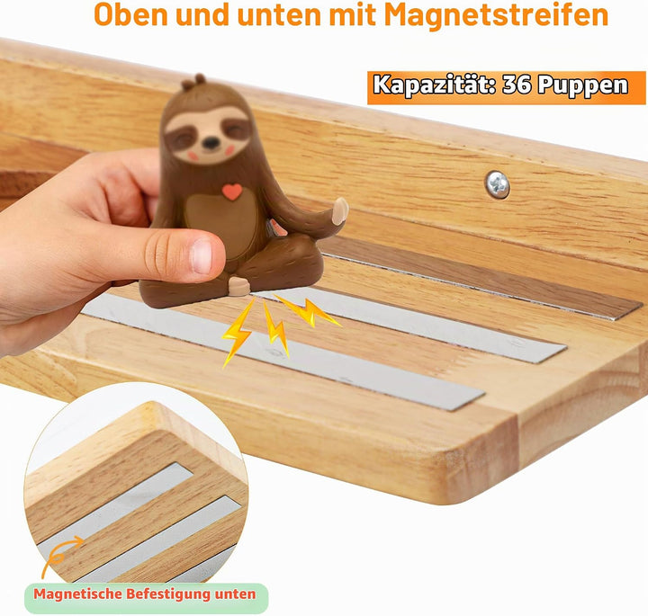 Für Tonies Figuren Regal Magnetisch,für Toniebox Aufbewahrung und Display Regal (für 36 Figuren),Wan