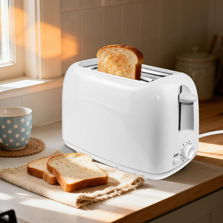 Automatik-Langschlitztoaster, Edelstahl, 2 Extra-breite Schlitze, 1400W Leistung, mit Brötchenaufsat
