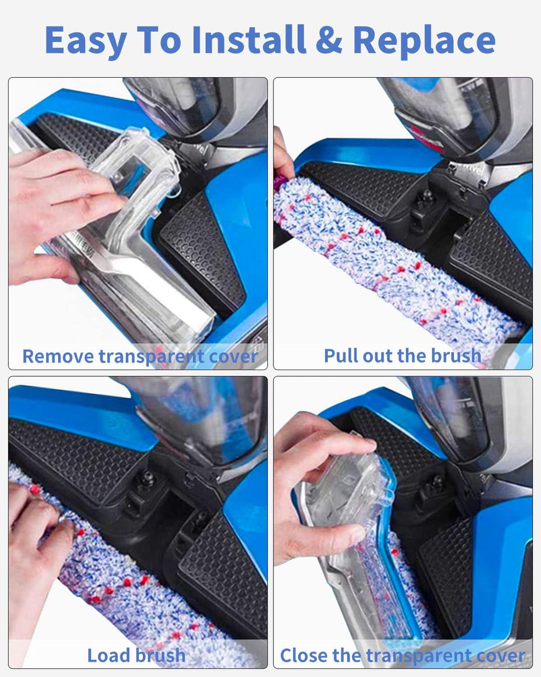 Zubehör für Bissell Crosswave 3-In-1,4 Bürstenrollen und 5 Ersatz Filter Kompatibel mit Bissell Vacu