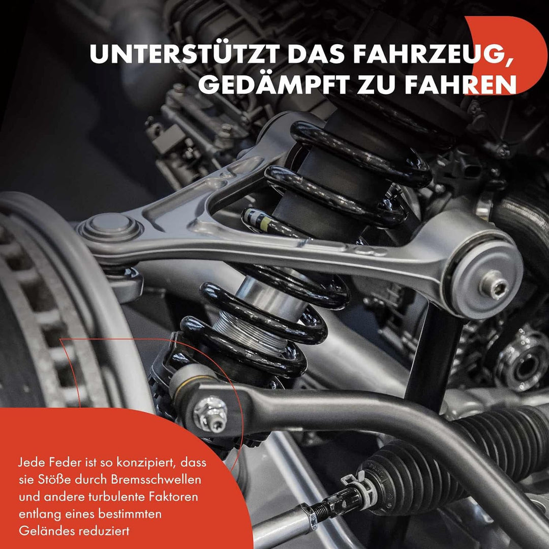 4x Federn Fahrwerksfeder Vorne Hinten Kompatibel mit 5er E60 525d 525xd 530d 530xd 3.0L 2005-2009 Re