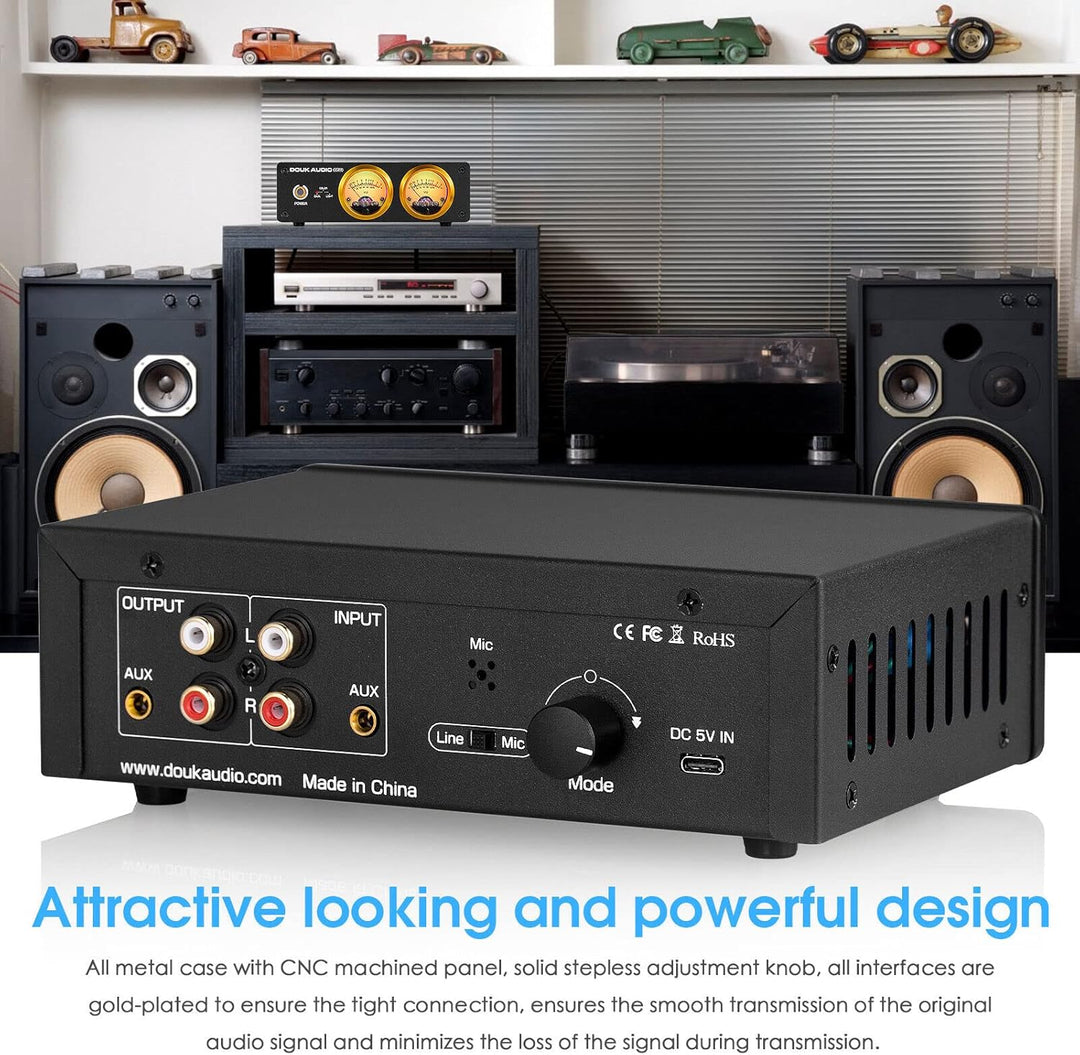 Douk Audio VU22 Duales analoges VU Meter Display DB Panel Musikspektrum MIC und LINE Schallpegelmess