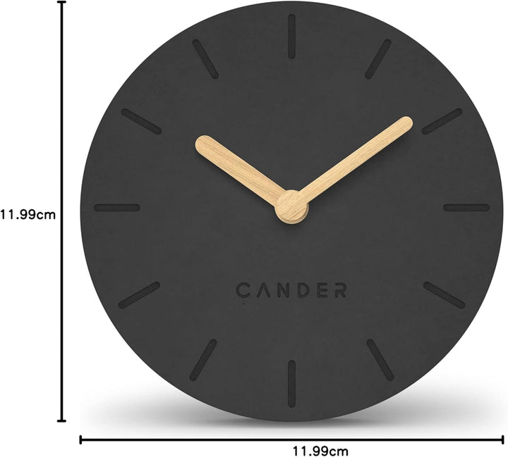 Cander Berlin MNU 2612 S Tischuhr lautlos ohne Ticken 12 cm analog batteriebetrieben Vintage modern