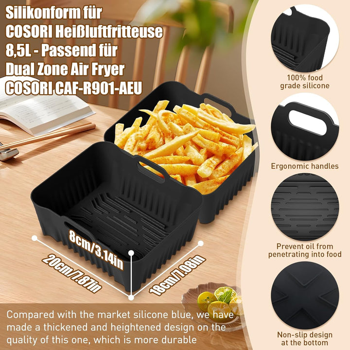 Cosori Heissluftfritteuse Zubehör & Russell Hobbs Heissluftfritteuse Zubehör – Kompatibel mit COSORI