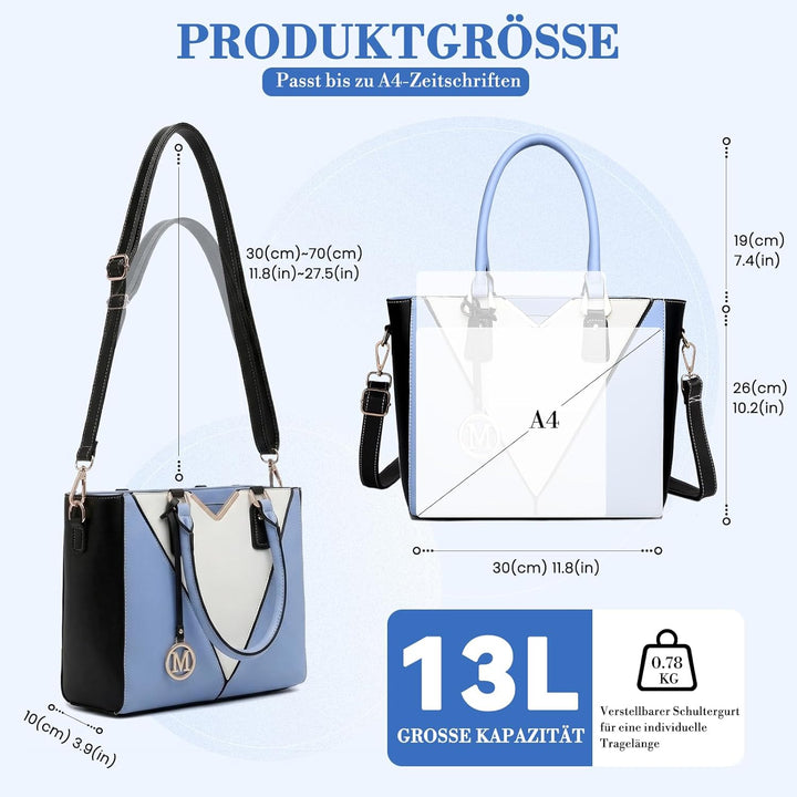 Miss Lulu Handtasche Damen, Taschen Damen, Schultertaschen Damen Shopper Damen Handtaschen Damen V-f