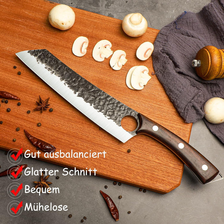 Purple Dragon Kochmesser, Profi Küchenmesser Messer Chefmesser Allzweckmesser aus hochwertigem Carbo