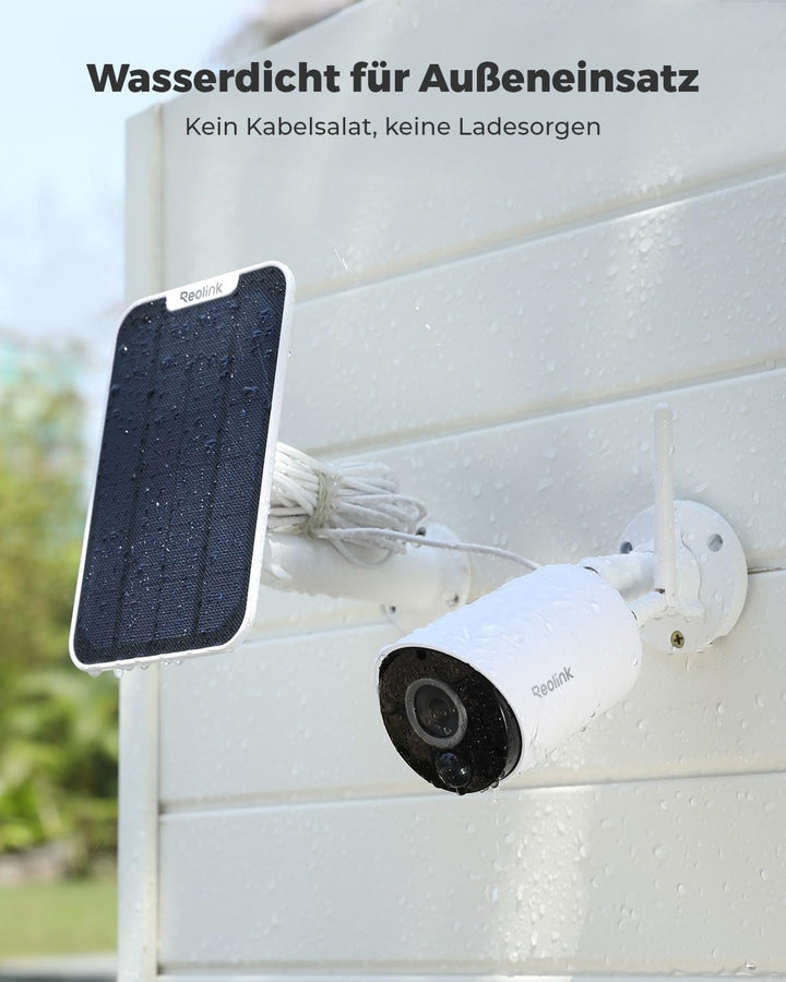 Reolink 5MP Überwachungskamera Aussen Akku, Kabellose Solar WLAN Kamera Outdoor mit PIR- & KI-Erkenn