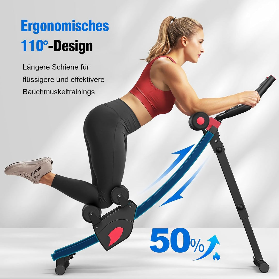 Bauchtrainer für Zuhause, Multifunktionale Trainingsgerät Klappbar für Ganzkörpertraining, Bauchmusk